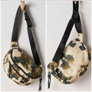 Free People Camouflage Belt Bag Quilted Print Sling Bag